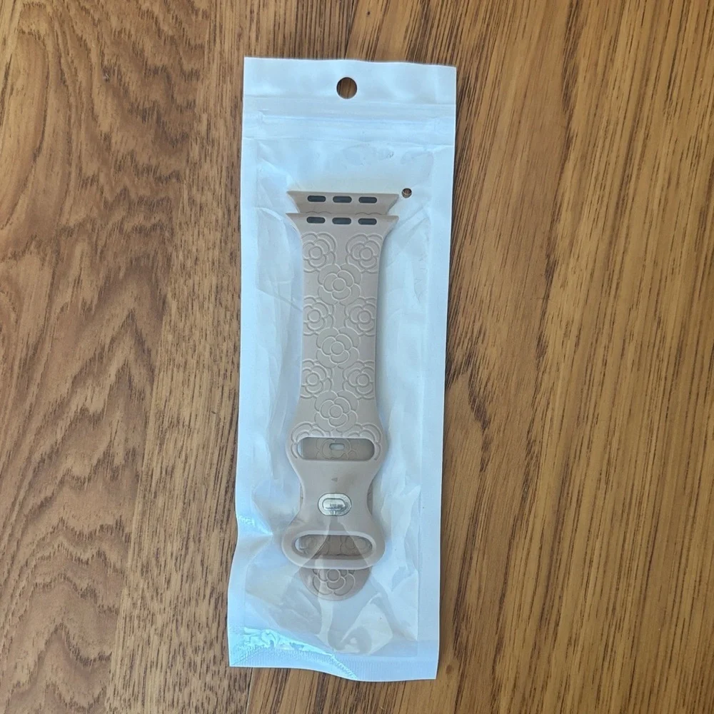 Floral Cutout Apple Watch Bands in Pink and Gray